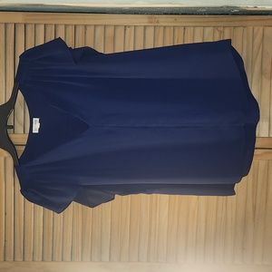 Elegant Navy Blue Women's Top